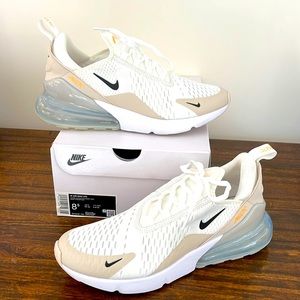Nike Women’s Air Max 270 | Summit White/Black-Desert Sand | Size 8.5